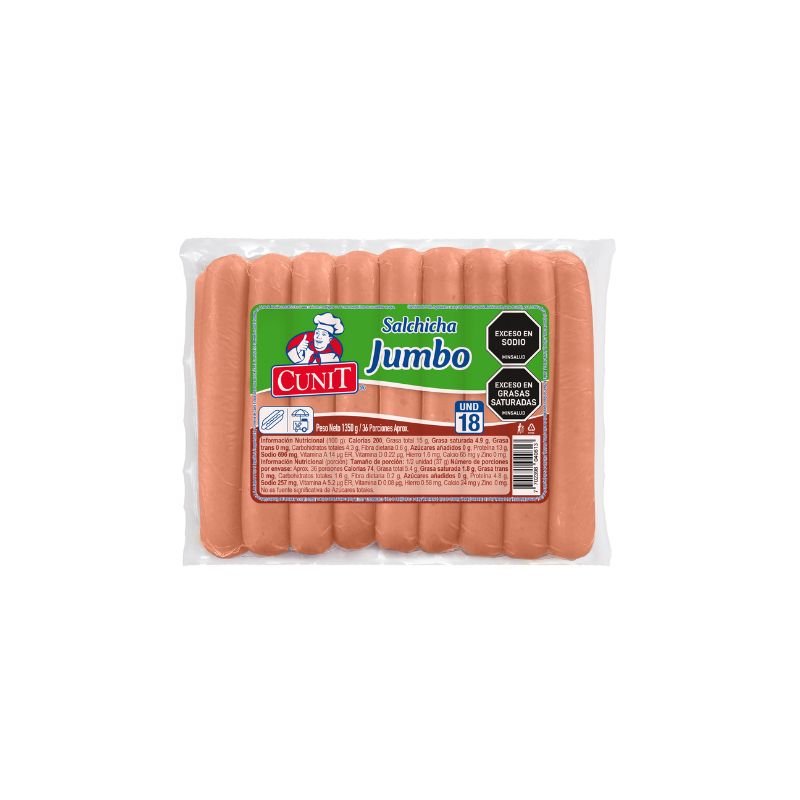 Cunit Salchicha Jumbo 18 und x 1350 g
