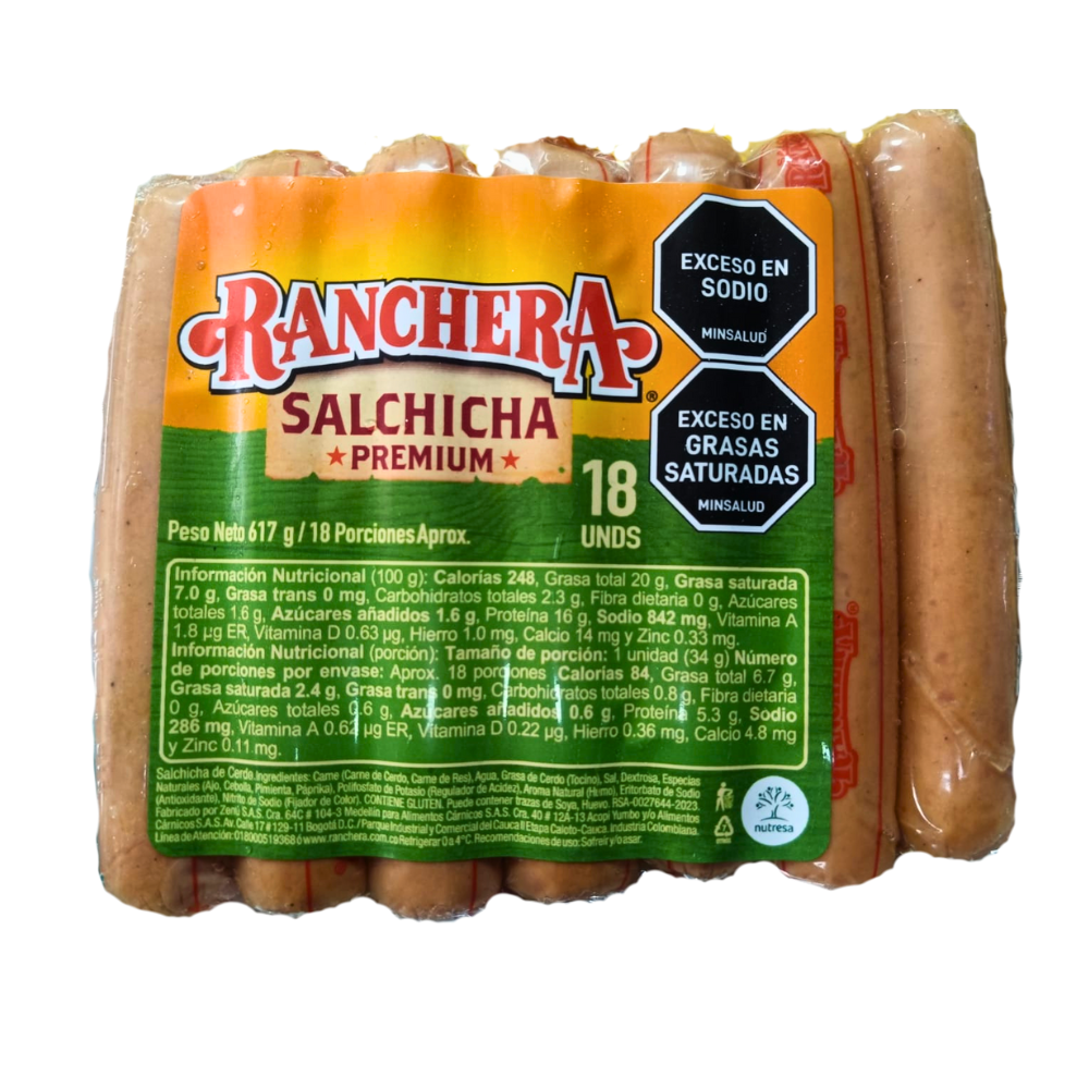 Ranchera Salchicha Premium x 18 unds