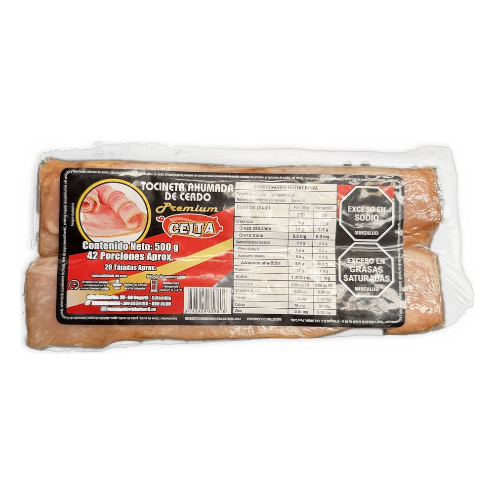 Tocineta Premium Celta 500g - Práctica Y Deliciosa