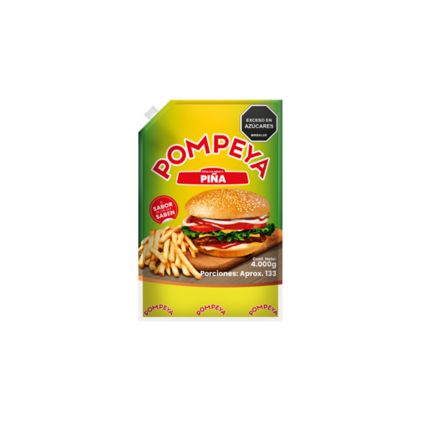 Salsa Piña Pompeya 4000g - Sabor Dulce Y Refrescante