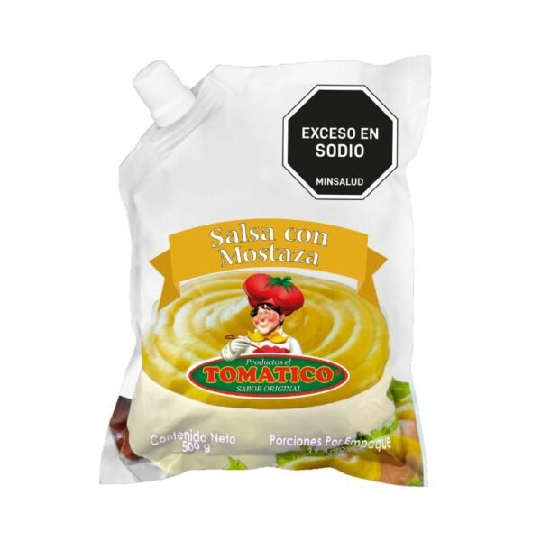 Mostaza Tomatico 500g - Suave, Rica Y Práctica